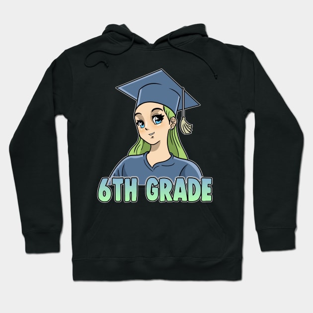 6th Grade Anime Otaku Kawaii Primary School Hoodie by ModernMode